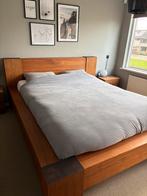 Houten ombouw bed, Ophalen, Gebruikt, Bruin, Tweepersoons