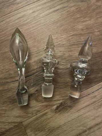 Antieke kristallen karaffenstoppers,  ca. 1900 beschikbaar voor biedingen