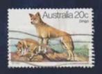 Fauna - Dieren - Honden - Dingo - Australie - 20c - gebr, Ophalen of Verzenden, Gestempeld, Dier of Natuur