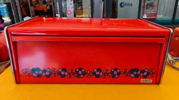 Brabantia Broodblik retro oranje bloemmotief | broodtrommel beschikbaar voor biedingen