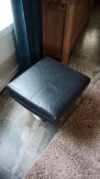 Lederen Poef, Huis en Inrichting, Banken | Voetenbanken en Poefen, Ophalen, Gebruikt, Metaal, Modern