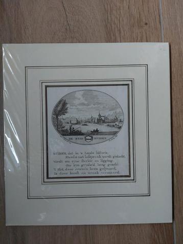 52 / Muiden Gravure uit 1793 van Oleffen & Bakker beschikbaar voor biedingen