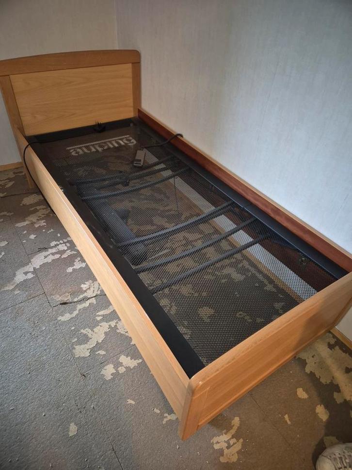 Houten Auping Eenpersoonsbed, Huis en Inrichting, Slaapkamer | Bedden, Ophalen