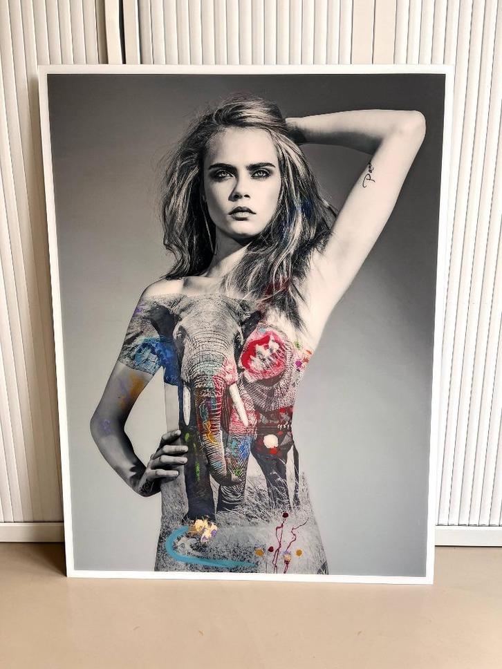 Arno Elias – I’m Not A Trophy serie - Cara Elephant, Antiek en Kunst, Kunst | Schilderijen | Modern, Ophalen