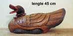 Houten eend van 45 cm, Ophalen of Verzenden