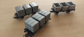 3 Märklin containerwagens ieder met 3 containerwagens.

 beschikbaar voor biedingen