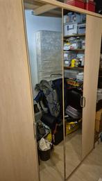 Kledingkast hang- legkast met spiegels en vouwdeuren, Huis en Inrichting, Ophalen, Overige materialen, Met deur(en), Gebruikt