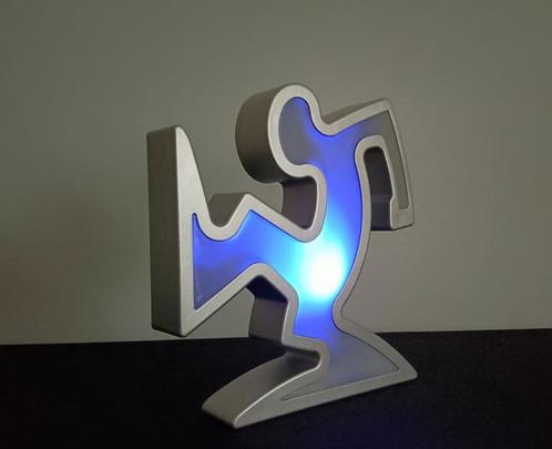 Keith Haring / La Linea Lamp Osvaldo Cavandoli zilver Nieuw!, Antiek en Kunst, Kunst | Designobjecten, Ophalen of Verzenden