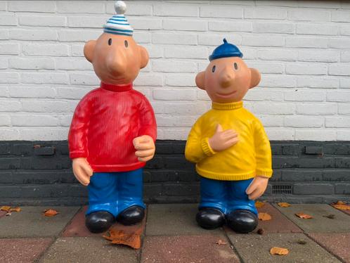 Set beelden van buurman en buurman uniek, Tuin en Terras, Tuinbeelden, Zo goed als nieuw, Kunststof, Ophalen