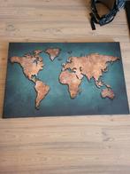 Wereldkaart Canvas - Zo Goed Als Nieuw, Ophalen, 100 tot 125 cm, 75 cm of meer, Print
