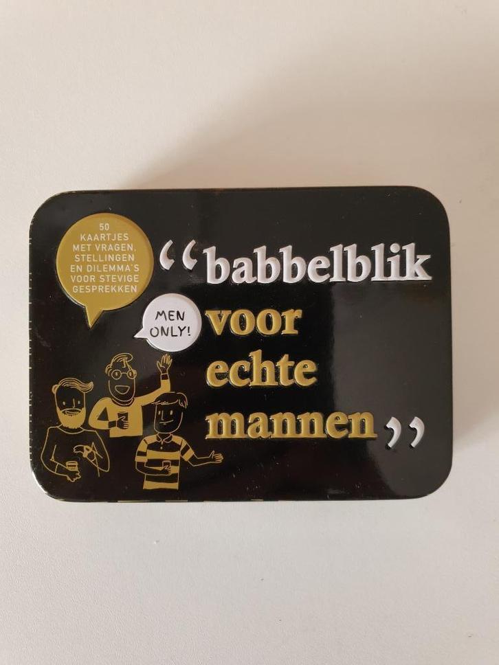 Kaartspel - Babbelblik voor echte Mannen, Hobby en Vrije tijd, Gezelschapsspellen | Kaartspellen, Gebruikt, Ophalen of Verzenden
