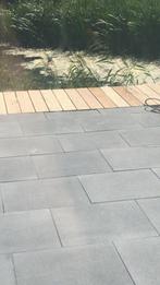 Tuintegels antraciet - 100m2 (oprit 60x60x6) en (60x60x4), Tuin en Terras, Ophalen, Zo goed als nieuw, Beton, Terrastegels