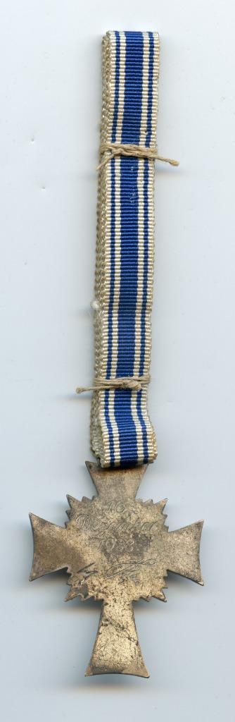Zilveren Moederkruis, Verzamelen, Militaria | Tweede Wereldoorlog, Landmacht, Lintje, Medaille of Wings, Duitsland, Ophalen of Verzenden