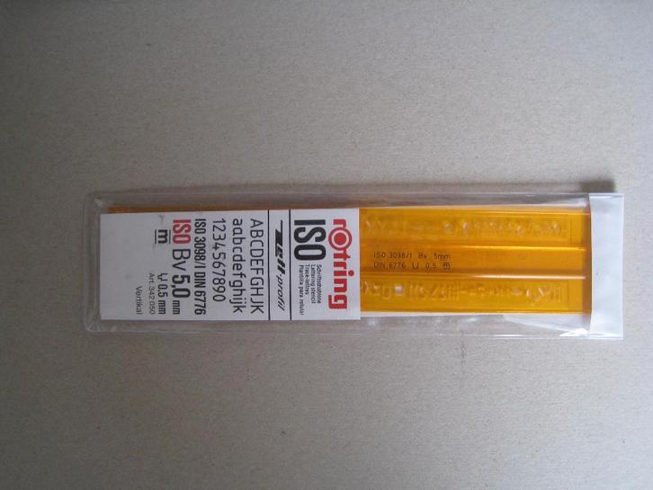 Rotring lettersjabloon ISO 5,0 mm, Diversen, Bureau-accessoires, Nieuw, Ophalen of Verzenden
