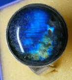 Vintage Finland design ring met labaradoriet zilver 925, Sieraden, Tassen en Uiterlijk, Ringen, Ophalen, Blauw, Zo goed als nieuw