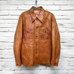 Vintage Shacket Maat M Bruin Leer Western Style Remy, Kleding | Heren, Overhemden, Bruin, Verzenden, Remy, Vintage
