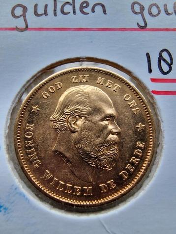 Gouden tientje Willem de Derde 1886. beschikbaar voor biedingen