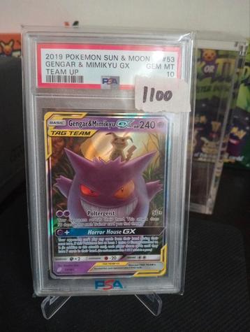Gengar&Mimikyu gx psa 10  beschikbaar voor biedingen