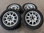 15 inch originele velgen + zomerbanden SAAB 9-5 / 9-3, Auto-onderdelen, Banden en Velgen, Gebruikt, 15 inch, Banden en Velgen