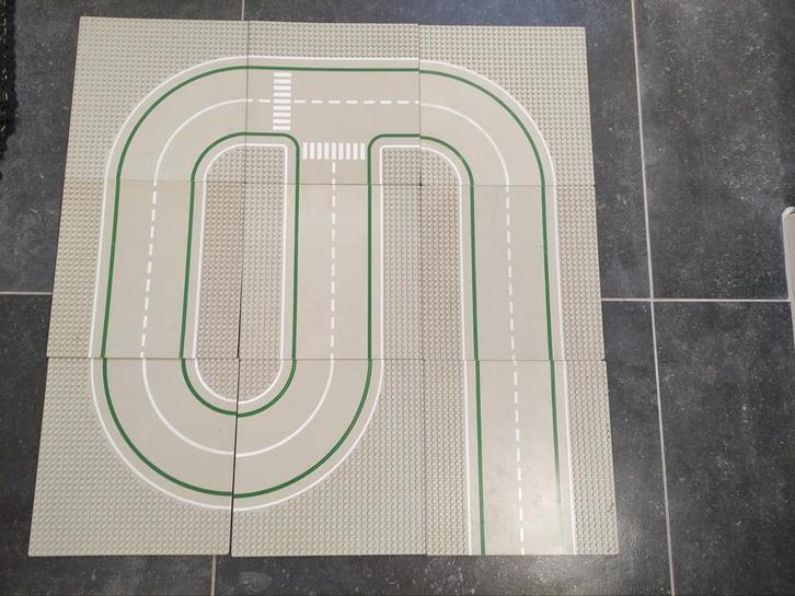 9 Lego City wegenplaten wegplaten grijs met fietspad, Kinderen en Baby's, Speelgoed | Duplo en Lego, Gebruikt, Lego, Ophalen of Verzenden