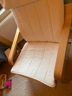 IKEA Poäng Fauteuil - Wit met Houten Frame, Ophalen, Gebruikt, 75 tot 100 cm, 50 tot 75 cm