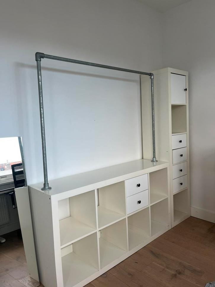 Ikea kallax steigerbuis combinatie, Huis en Inrichting, Kasten | Wandmeubels, Gebruikt, 100 tot 150 cm, 150 tot 200 cm, 25 tot 50 cm