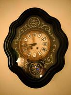 Antieke Wandklok met Parelmoer Inleg, Antiek en Kunst, Ophalen of Verzenden