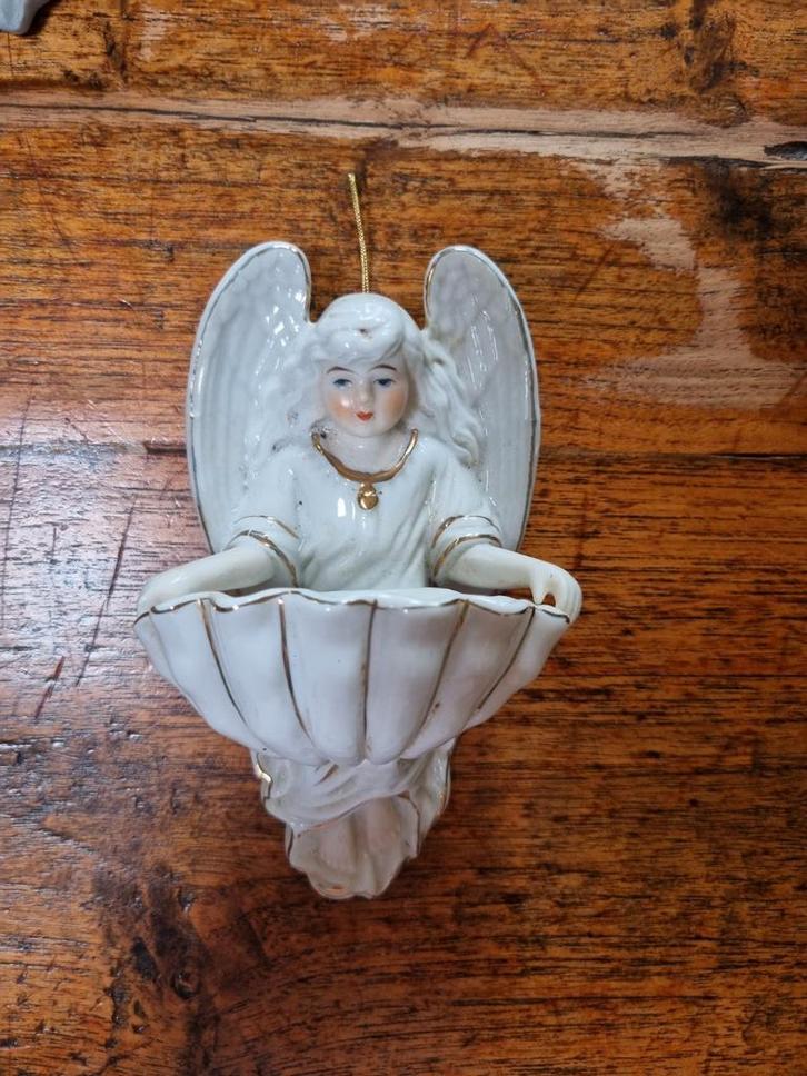 Antiek wijwaterbakje, een engel, in hele goede staat, Antiek en Kunst, Antiek | Woonaccessoires, Ophalen of Verzenden