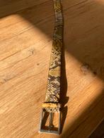 Slangenleren riem, handgemaakt in Italië, 117 cm, Bruin, Verzenden, Echt leder, 115 cm of meer