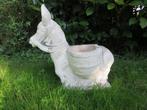 Vintage tuinbeeld ezeltje met mand op rug. Muriana. Retro, Tuin en Terras, Tuinbeelden, Ophalen, Gebruikt, Overige materialen