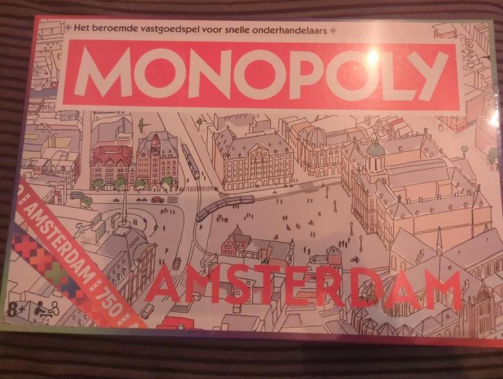 Monopoly Amsterdam 750 Jaar Editie -  Nieuw!, Hobby en Vrije tijd, Gezelschapsspellen | Bordspellen, Zo goed als nieuw, Een of twee spelers