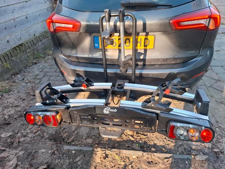 ANWB Touring Flex II fietsendrager, Auto diversen, Fietsendragers, Zo goed als nieuw, Trekhaakdrager, 2 fietsen, Elektrische fiets