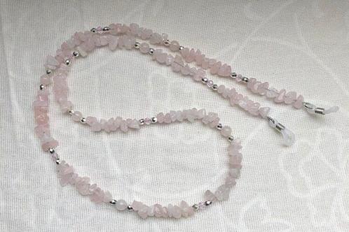 SALE: Brilkoordje van rozenkwarts, Sieraden, Tassen en Uiterlijk, Zonnebrillen en Brillen | Dames, Nieuw, Zonnebril, Overige merken