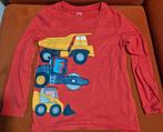 Rode longsleeve met Dino en graafmachine's maat 122, Kinderen en Baby's, Kinderkleding | Maat 122, Ophalen of Verzenden, Jongen