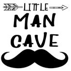 Little man cave muursticker deursticker, Kinderen en Baby's, Kinderkamer | Inrichting en Decoratie, Nieuw, Ophalen of Verzenden