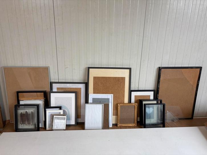 Partij IKEA Ribba fotolijsten, Huis en Inrichting, Woonaccessoires | Lijsten, Gebruikt, 75 cm of meer, 125 cm of meer, Hout, Ophalen of Verzenden