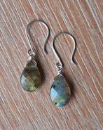 Handgemaakte oorbellen echt zilver en labradoriet, Sieraden, Tassen en Uiterlijk, Oorbellen, Hangers, Verzenden, Nieuw, Zilver