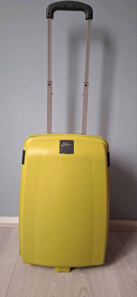 Handbagage koffer trolley merk Style lime groen, Sieraden, Tassen en Uiterlijk, Koffers, Zo goed als nieuw, Hard kunststof, 50 tot 60 cm