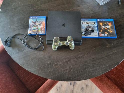 Ps4 met 3 games 1 controler, Spelcomputers en Games, Spelcomputers | Sony PlayStation 4, Gebruikt, Original, 500 GB, Met 1 controller