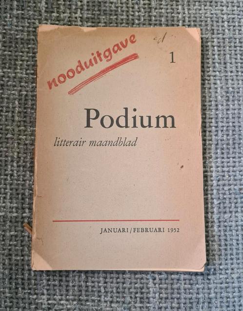 Nooduitgave Podium literaire maandblad 1952 De Bezige Bij, Boeken, Literatuur, Verzenden