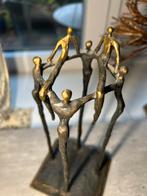 Prachtig groot bronzen beeld “Samen” op boek, C.Ammerlaan, Ophalen of Verzenden