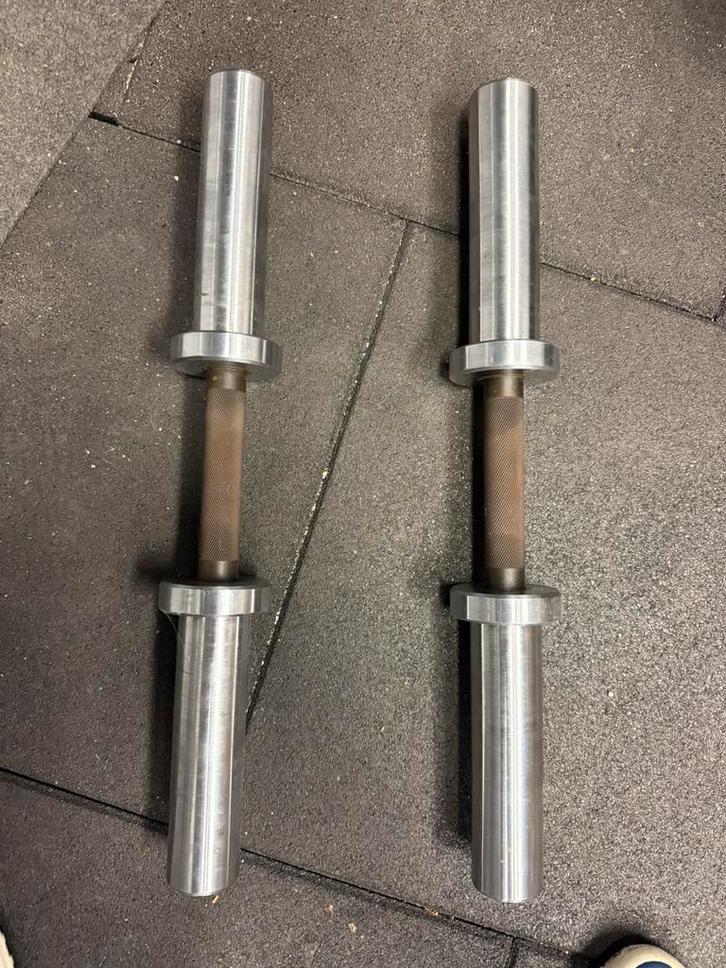 Muscle power halterstang dumbell set 50mm, Fietsen en Brommers, Brommeronderdelen | Puch, Zo goed als nieuw, Uitlaat, Ophalen