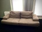 Lederen zitbank 2 1/2 zit, Huis en Inrichting, Ophalen, Overige maten, Zo goed als nieuw, Rechte bank
