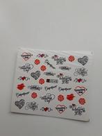Velletje nagel water decals stickers A548 Valentines Day, Verzenden, Nieuw, Handen en Nagels, Toebehoren