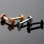 Nieuwe labret piercings. Staal. Hart. Zwart., Sieraden, Tassen en Uiterlijk, Piercings, Ophalen of Verzenden, Zo goed als nieuw