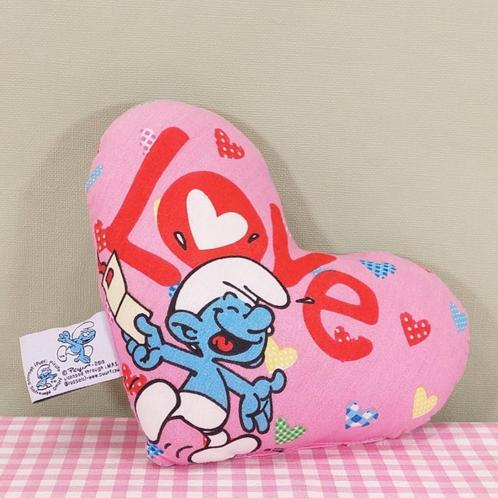 Smurfen Peyo 2010 Love hart knuffel kussen Valentijn 20 x 17, Verzamelen, Smurfen, Zo goed als nieuw, Gebruiksvoorwerp, Ophalen of Verzenden