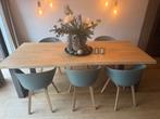 Massief Eiken Eetkamertafel en Hay stoelen, Huis en Inrichting, Tafels | Eettafels, Ophalen, Eikenhout, 200 cm of meer, 50 tot 100 cm