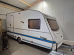 Nette complete caravan met vast bed, Caravans en Kamperen, Vast bed, Luifel, Treinzit, 750 - 1000 kg