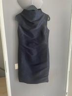 Pauw Zijden Jurk - Donkerblauw - Maat 1, Blauw, Ophalen of Verzenden, Zo goed als nieuw, Knielengte
