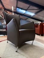 Showmodel Montis Windy Fauteuil Bruin leer Design stoel, Huis en Inrichting, Stoelen, Bruin, Nieuw, Leer, Ophalen of Verzenden